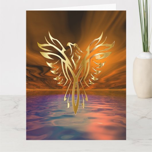 Phoenix Rising Greeting Card カード (正面)