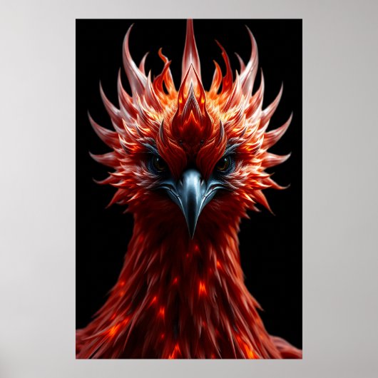 🔥 Phoenix Rising - Majestic Fire Bird Fantasy Art ポスター (正面)