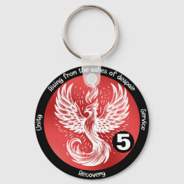 Phoenix Rising Recovery Milestoneオウム、NA、Al-Anon キーホルダー