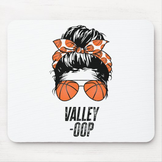 Phoenix Sketll Valley -oop Messy Bun Sun Sketll Fa マウスパッド (正面)