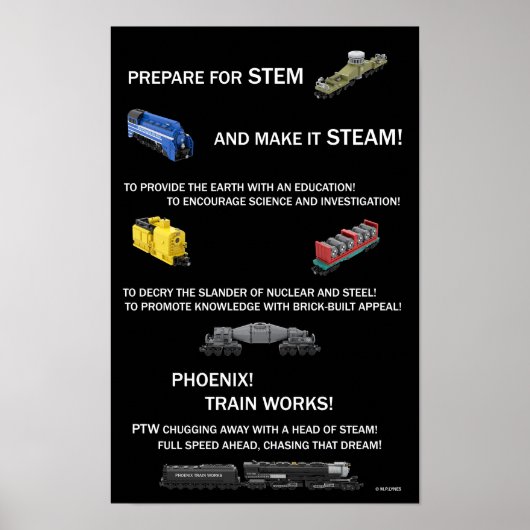 Phoenix Train Works Motto Poster ポスター (正面)