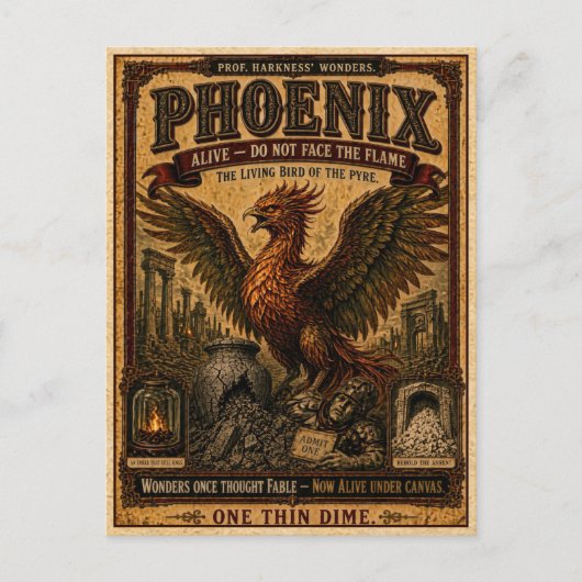 Phoenix, Vintage Circus Monster ポストカード (正面)