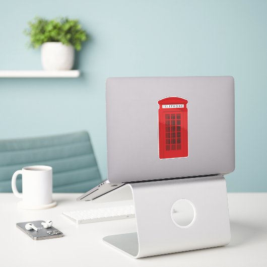 Phone Box シール (デスク上のノートパソコン)