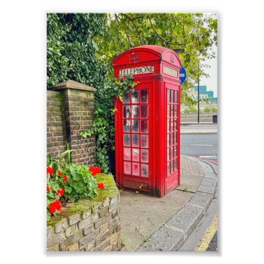 Phone Box, London UKポストカード フォトプリント (正面)