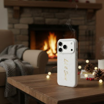 Phone Case優雅なゴールドの「Let it Snow」スマホケース -