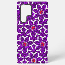 Phone Case紫色のデジタルフラワー