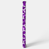 Phone Case紫色のデジタルフラワー Samsung Galaxyケース (左側面)