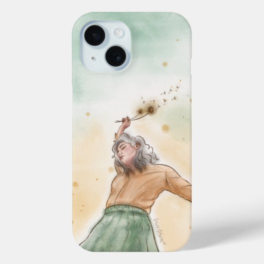 Phone Case | 花を持つ女の子 Case-Mate iPhoneケース (裏面)