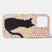 Phone Case - 黒猫とカラフルなドット Case-Mate iPhoneケース (裏面 (横))