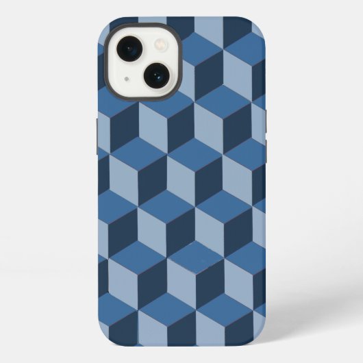 Phone Case - 3Dブロック錯視デザイン iPhoneケース (裏面)