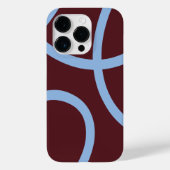 Phone Case – Blue Lines on Burgundy Case-Mate iPhoneケース (裏面)