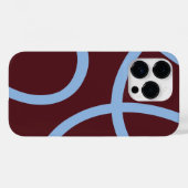 Phone Case – Blue Lines on Burgundy Case-Mate iPhoneケース (裏面 (横))