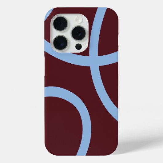 Phone Case – Blue Lines on Burgundy Case-Mate iPhoneケース (裏面)