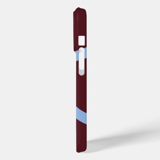 Phone Case – Blue Lines on Burgundy Case-Mate iPhoneケース (裏面 / 左)