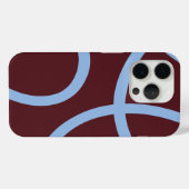 Phone Case – Blue Lines on Burgundy Case-Mate iPhoneケース (裏面 (横))