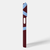 Phone Case – Blue Lines on Burgundy Case-Mate iPhoneケース (裏面 / 右)