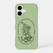 Phone Case - Books & Florals (Sage) iPhone 16ケース (裏面)