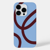 Phone Case – Burgundy Lines on Blue Case-Mate iPhoneケース (裏面)