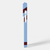 Phone Case – Burgundy Lines on Blue Case-Mate iPhoneケース (裏面 / 左)