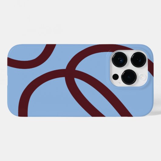 Phone Case – Burgundy Lines on Blue Case-Mate iPhoneケース (裏面 (横))