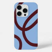 Phone Case – Burgundy Lines on Blue Case-Mate iPhoneケース (裏面)