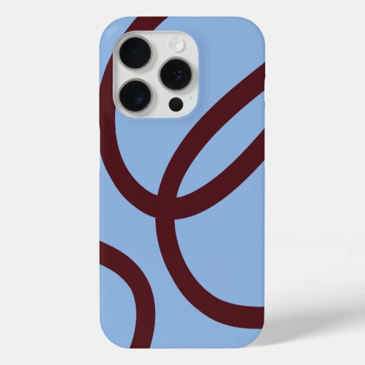 Phone Case – Burgundy Lines on Blue Case-Mate iPhoneケース (裏面)