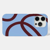 Phone Case – Burgundy Lines on Blue Case-Mate iPhoneケース (裏面 (横))