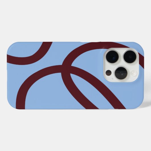Phone Case – Burgundy Lines on Blue Case-Mate iPhoneケース (裏面 (横))