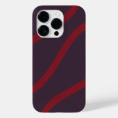 Phone Case – Burgundy Lines on Dark Violet Case-Mate iPhoneケース (裏面)