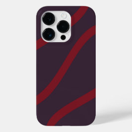 Phone Case – Burgundy Lines on Dark Violet Case-Mate iPhone 14 Proケース