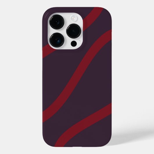 Phone Case – Burgundy Lines on Dark Violet Case-Mate iPhoneケース (裏面)