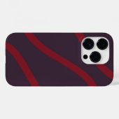 Phone Case – Burgundy Lines on Dark Violet Case-Mate iPhoneケース (裏面 (横))