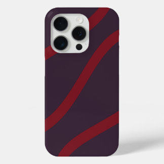 Phone Case – Burgundy Lines on Dark Violet iPhone 15 Proケース