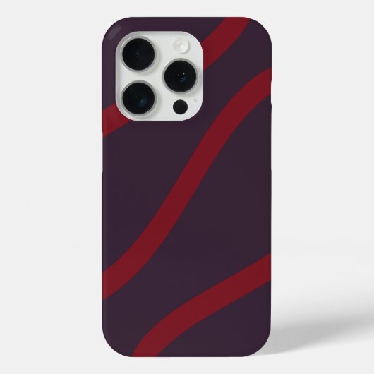 Phone Case – Burgundy Lines on Dark Violet Case-Mate iPhoneケース (裏面)