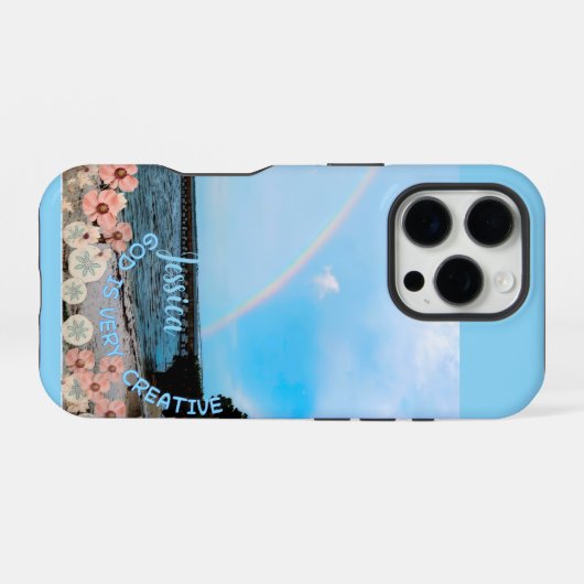 Phone Case I phone " God is very Creative iPhoneケース (裏面横)