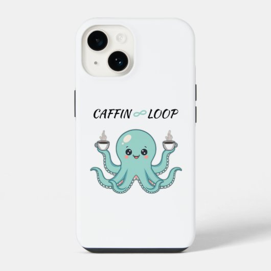 Phone Case – Octopus Coffee Design iPhoneケース (裏面)