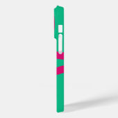 Phone Case – Pink Lines on Green Case-Mate iPhoneケース (裏面 / 左)
