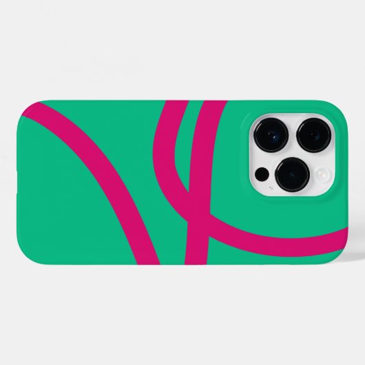 Phone Case – Pink Lines on Green Case-Mate iPhoneケース (裏面 (横))