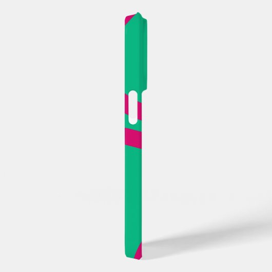 Phone Case – Pink Lines on Green Case-Mate iPhoneケース (裏面 / 右)