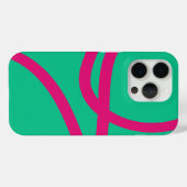 Phone Case – Pink Lines on Green Case-Mate iPhoneケース (裏面 (横))