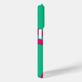 Phone Case – Pink Lines on Green Case-Mate iPhoneケース (裏面 / 右)