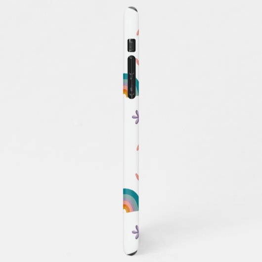 Phone Case – Rainbow and Flowers Cute Design iPhoneケース (左側)