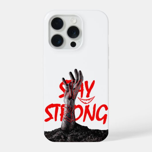 Phone Case : Stay Strong Motivational Quote Design iPhoneケース (裏面)