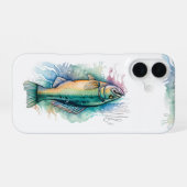 Phone case - Watercolor Series: バス iPhone 16ケース (裏面横)