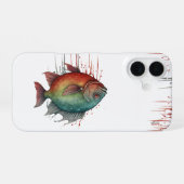 Phone case - Watercolor Series: ピラニア iPhone 16ケース (裏面横)