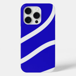 Phone Case – White Lines on Blue iPhone 15 Proケース