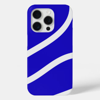 Phone Case – White Lines on Blue iPhone 15 Proケース