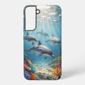 Phone Case with dolphins. Samsung Galaxyケース (裏面)