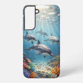 Phone Case with dolphins. Samsung Galaxy S22+ケース