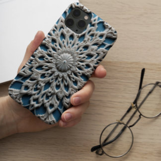 Phone Cases - 華やかな放射状デザインのレリーフ iPhone 16 Pro Maxケース